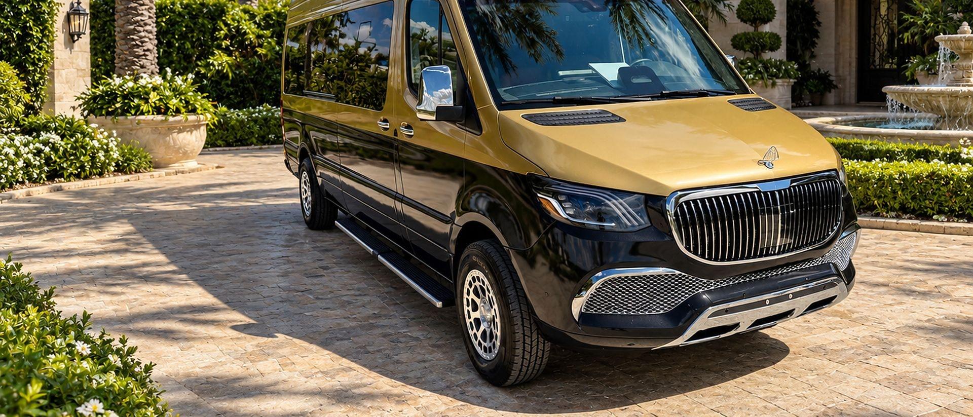 Maybach-style executive Sprinter used for Orlando airport transfers